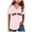 Pink, variant on Toddler Girl's Graphic Tees New York Print V-Neck Short Sleeve Tshirt Summer Kids T Shirts
