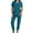 33-Turquoise, variant on Gray Scrubs,2 Pieces Scrub Sets for Women Medical Wide Leg Stretch Plus Size Yoga Jogger Nursing Scrubs Sets - Gray - XL