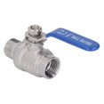 thumbnail image 1 of 1/2in Male Female Thread NPT Ball Valve Stainless Steel 24mm Outer Diameter Water Shut Off Ball Valve 1000WOG, 1 of 4