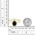 thumbnail image 4 of Gem Stone King 10K Yellow Gold Black Onyx and White Diamond Ring | 1.25 Cttw | Oval 8X6MM | Gemstone Birthstone | Wedding Engagement Anniversary Promise Gold Ring for Women, 4 of 7