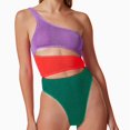 thumbnail image 2 of Aayomet Maillot de Bain avec Coutures Colorées (Violet, m), 2 of 5