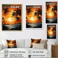 thumbnail image 4 of Designart "Tranquil Sunset In Tangerine Twilight In The Tropics" Palms & Palm Trees Floater Framed Canvas Wall Art, 4 of 5