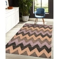thumbnail image 4 of Chevron Decorative Rug, Zig Zag Lines Pattern on Wooden Looking Background Rustic Home Print, Quality Carpet for Bedroom Dorm and Living Room, 6 Sizes, Pale Lilac, by Ambesonne, 4 of 4