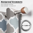 thumbnail image 4 of Outdoor Curtains for Patio Waterproof, Gray Blue Beige Abstract Quatrefoil Pattern Grommet Gazebo Curtains Drapes for Porch, Pergola,Backyard,Outside, 2 Privacy Panels 54 x 84 Inch, Geometric, 4 of 9