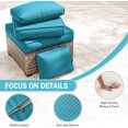 thumbnail image 4 of 9p Outdoor Cushions Waterproof and Replacement Patio Furniture Cushions for 4-seat Sectional Rattan Conversation Set, Fits Outdoor Sectional Sofa Couch and Chair Set of 4, 4 of 7