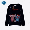 thumbnail image 2 of Sudadera con capucha de Mickey Mouse y Minnie Mouse de Disney en 3D, linda y kawaii, para mujer, cuello redondo, manga larga, suéter navideño coreano para mujer, Y2K, 2 of 5