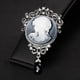 thumbnail image 4 of Lady Portrait Broche Pin Joya victoriana Pin vintage para cuello de bufanda de sombrero, 4 of 5