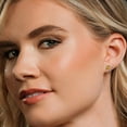 thumbnail image 4 of Gem Stone King 18K Rose Gold Plated Silver Women Stud Earrings with Removable Jackets Round Citrine and Moissanite (1.87 Cttw), 4 of 6
