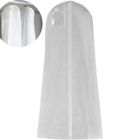 Sac à vêtements respirant Housse de protection pour robes de mariée Robes  de soirée Costumes Manteaux Robe de mariée anti-poussière Sac à vêtements  Blanc 180 cm