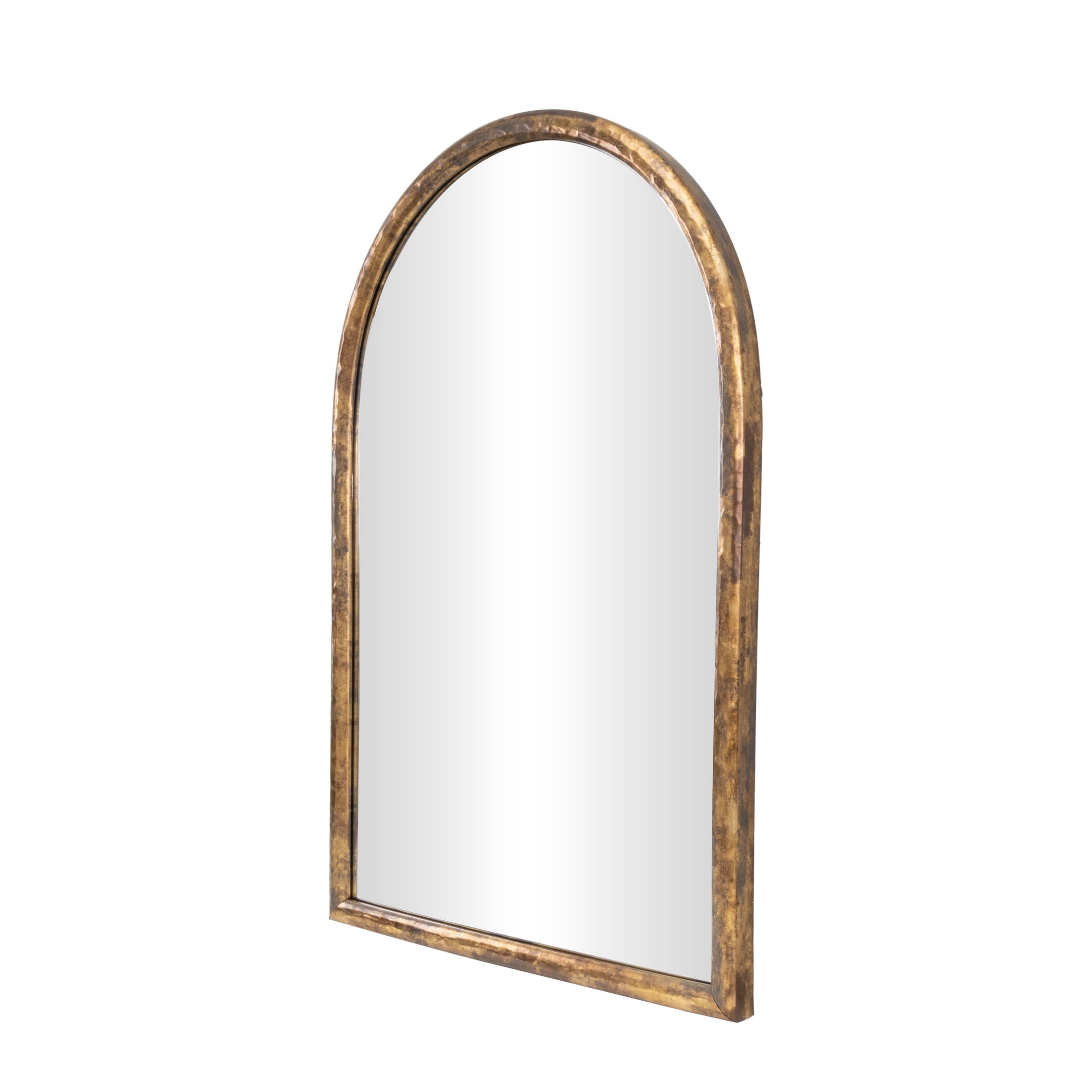 DecMode 24" x 36" Gold Wall Mirror with Weathered Frame