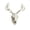 Black, variant on Faux Deer Skull Wall Mount, Gothic White Wall Art for Halloween Home Decor and Rustic Display
