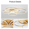 thumbnail image 6 of UMEILUCE 5 Lights Modern LED Dimmable Gold Rings Semi-Flush Mount for Dining Living Room,L41.3 Inch, 6 of 7
