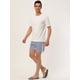 thumbnail image 4 of Lars Amadeus Shorts de ba?o de cintura con cordón y forro de malla a rayas de verano para hombre con bolsillos Negro 36 Unique Bargains Short, 4 of 6