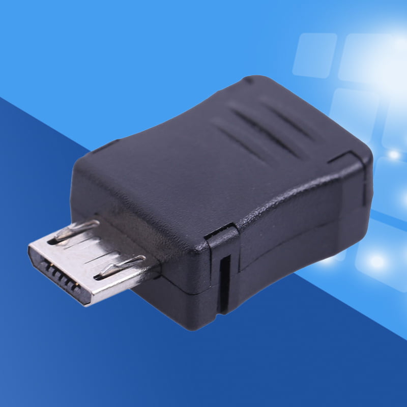 50PCS DIY Micro USB 5 Pin T Port Male Plug Socket Connector&Plastic Cover BSG 