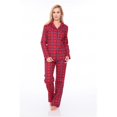 thumbnail image 1 of White Mark Universal 3618-04-L Womens Flannel Pajama Set, Red Plaid - Large, 1 of 1