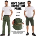 thumbnail image 3 of liyiyiyia Men's Lightweight Hiking Pants Convertible Quick Drying Zip Off Fishing Safari Travel Boy Scout Pants w/Blet, 3 of 11