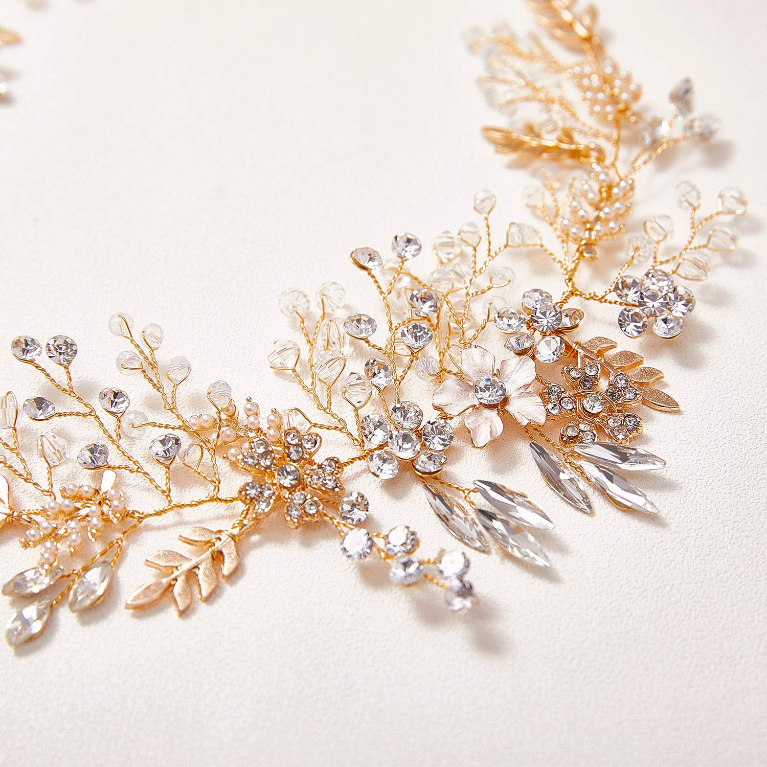 Elegant Handmade Crystal Rhinestone Bridal Wedding Headband Hairpiece