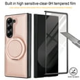 thumbnail image 3 of Allytechgroup Magnetic Case for Samsung Galaxy Z Fold 7 with Screen Protector, Wireless Charging Support 360 Rotating Stand Anti-Scratch Rugge Bumper Phone Case for Galaxy Z Fold7, Rosegold, 3 of 8