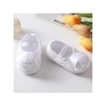 thumbnail image 2 of Baby Baptism Shoes And Headband Set Soft Sole Floral Flats And Hair Band 2 Piece Set For Infant Baby Girls, 2 of 4