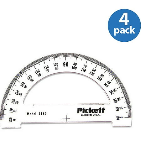 Chartpak/Pickett Protractor, 4 Pack
