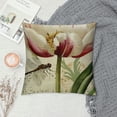 thumbnail image 2 of PRATYUS Throw Pillow Covers Flowers Home Protectors Tulip with Dragonflies Pattern Square Pillowcase  Cushion Cover for Home Sofa Car (Tulip with Dragonflies) 18x18in, 2 of 5