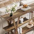 thumbnail image 5 of Tribesigns Wood Console Table 70-Inch Long Sofa Table, Farmhouse Entryway Tables Vintage Couch Table, 5 of 6