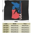 thumbnail image 3 of USA Wrestling Fleece Blanket, Very Soft Microfiber Flannel Blanket for Couch Warm and Cozy for All Seasons, 3 of 6