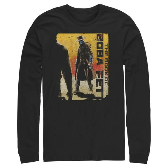 Men's Star Wars: The Book of Boba Fett Cad Bane Outlaw Gun Slinger Long Sleeve Shirt Black Small