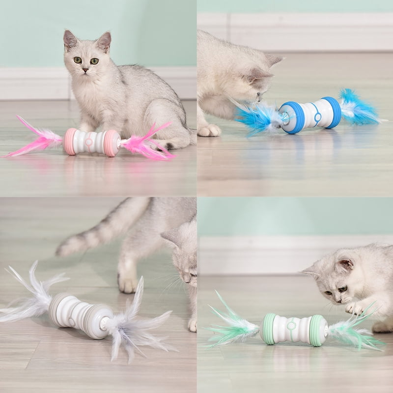 Yiran Blue Electric Cat Teaser Toy, 1Pc, Self-Happy Play