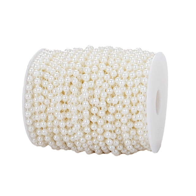 Guirnalda Decorativa YoungJewl Perlas Artificiales 6mm 25m Marfil