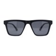thumbnail image 2 of Polarized Mens Slick Elegant Gentlemans Luxury Horn Rim Sunglasses Matte Black Silver, 2 of 4