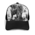 thumbnail image 3 of Naloa Yak Adult adjustable Print Baseball Hat, Patchwork curved brim baseball capfor Men and Women, One Size, 3 of 5