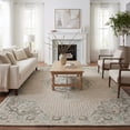 thumbnail image 6 of Ox Bay Epoch 7'9" x 9'9" Ivory Medallion Hand-Tufted Wool Blend Indoor Area Rug, 6 of 7