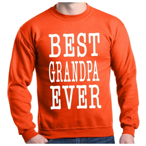 Shop4Ever Men's Best Grandpa Ever Father's Day Grandparent Crewneck Sweatshirt