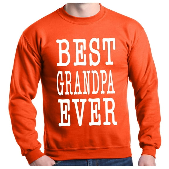 Shop4Ever Men's Best Grandpa Ever Father's Day Grandparent Crewneck Sweatshirt