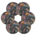 thumbnail image 2 of WOBOGO Pumpkin Man Coil Coasters Set of 6 Minimalist Cotton Woven 3.94 inch Non-Slip Insulated and Absorbent Home Accessories., 2 of 7