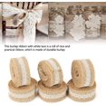 thumbnail image 1 of Cinta de arpillera - 6pcs 2M / Rollo Rollos de arpillera con cinta de arpillera de yute de encaje para manualidades de decoración de bodas, 1 of 2