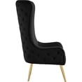 thumbnail image 4 of Best Master Furniture Venetian Tufted Velvet High Back Arm Chair in Black, 4 of 6