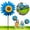 Yellow, variant on Sunflower Lawn Pinwheels Wind Spinners Large Windmill Pinwheel for Garden,Yard,Party Outdoor Decor (14x30in Sunflower Pinwheels)