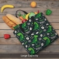 thumbnail image 5 of Wukai Dinosaur and Bone Print Reusable Grocery Bag Shopping Bags with Zipper Shoulder Shopping Handle Bag Suitable for Outdoor Convenient Daily Bag, 5 of 8