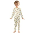 thumbnail image 3 of joogoo Bananas with Glasses 2 Piece Long Sleeve Tee and Pants Cotton Pajama Set 5Y, 3 of 7