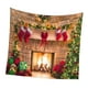 thumbnail image 5 of Fondo de pared con chimenea navideña, decoración de fiesta, tapiz navideño 150cmx130cm, 5 of 9