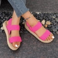 thumbnail image 5 of Sandals For Women Slingback Ankle Strap Platform Sandals Lightweight Casual Outdoor Beach Summer Walking Shoes,Hot Pink,42, 5 of 8