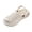 White, variant on Womens Mens Clogs Garden Shoes with Back Strap Unisex Adult Quick Drying Comfortable Chunky Platform Arch Support Nursing Walking Closed Toe Sandals Black Size 8