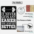 thumbnail image 3 of Fitness Motivational Metal Sign IT Never Gets Easier You Just Get Better 8x12 Inch Aluminum Poster Gym Wall Art Decor for Home Garage Man Cave Workout Room Office Bar Cafe, 3 of 8
