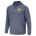 thumbnail image 2 of Men's Antigua Heather Navy Michigan Wolverines Cloud Pullover Hoodie, 2 of 3