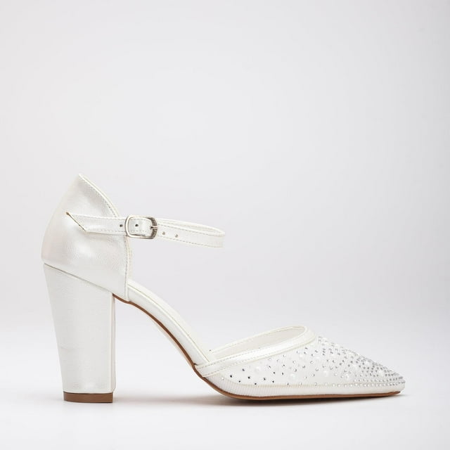 Aveline - Zapatos de boda de encaje crema 24 CM
