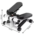 thumbnail image 6 of stusgo Stepper for Exercise, Portable Mini Stair Stepper with Digital Display, Stepper with Resistance Bands for Exercise, Suitable Up and Down Swing Twist for Home, Office, Outdoor White, 6 of 6