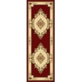 thumbnail image 4 of Glamour Thick Plush Oriental Area Rug Traditional Carpet Floral Medallion Design-206 (7'8"x7'8" Round,Burgundy), 4 of 21