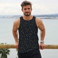 thumbnail image 6 of Zufioo Constellation Print Men's Vest, Sleeveless Quick-drying Muscle T-shirt, Suitable for Sports Fitness, Home Leisure Wear-XX-Large, 6 of 7